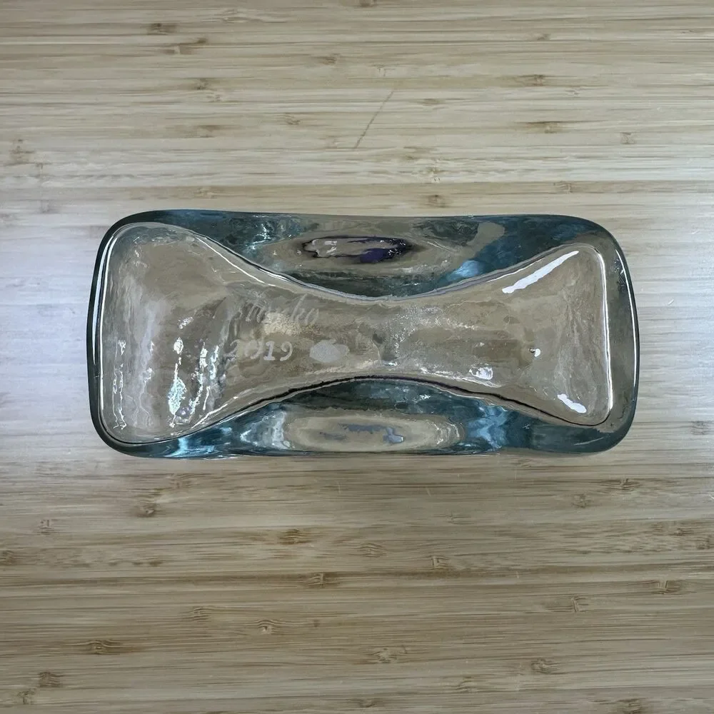 Blenko 384M Mini Water Bottle Crystal Glass Double Spout 2019 16oz Handblown MCM